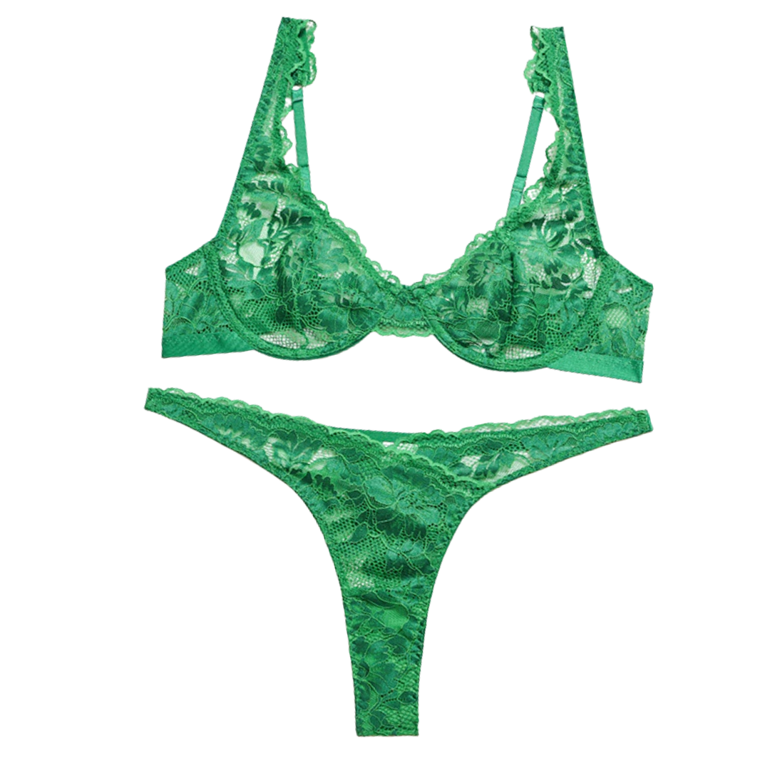 Brasileña verde scuro de microfibra FCZ  Inimar, lencería y corsetería  online femenina
