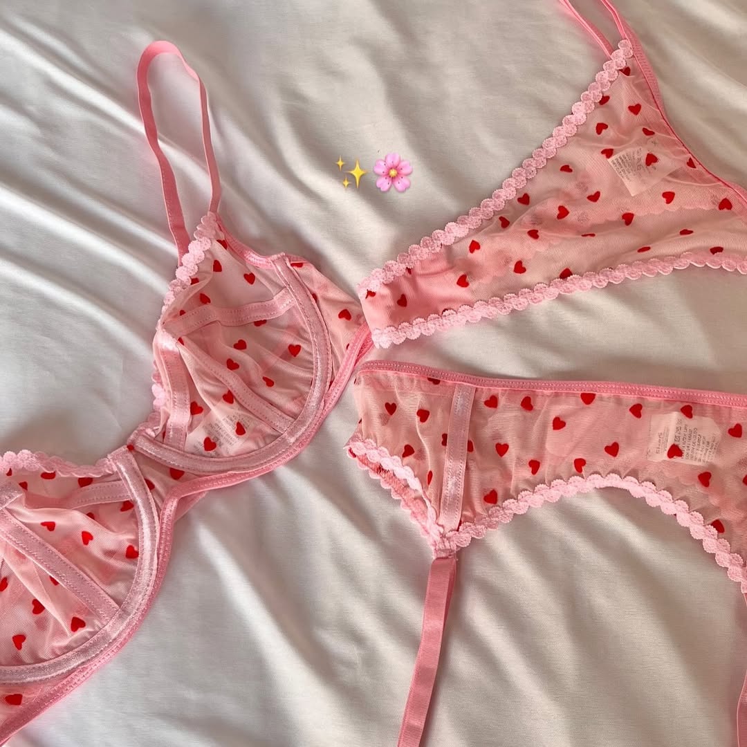 Pink Conjunto Rosa San Valentín 3 piezas