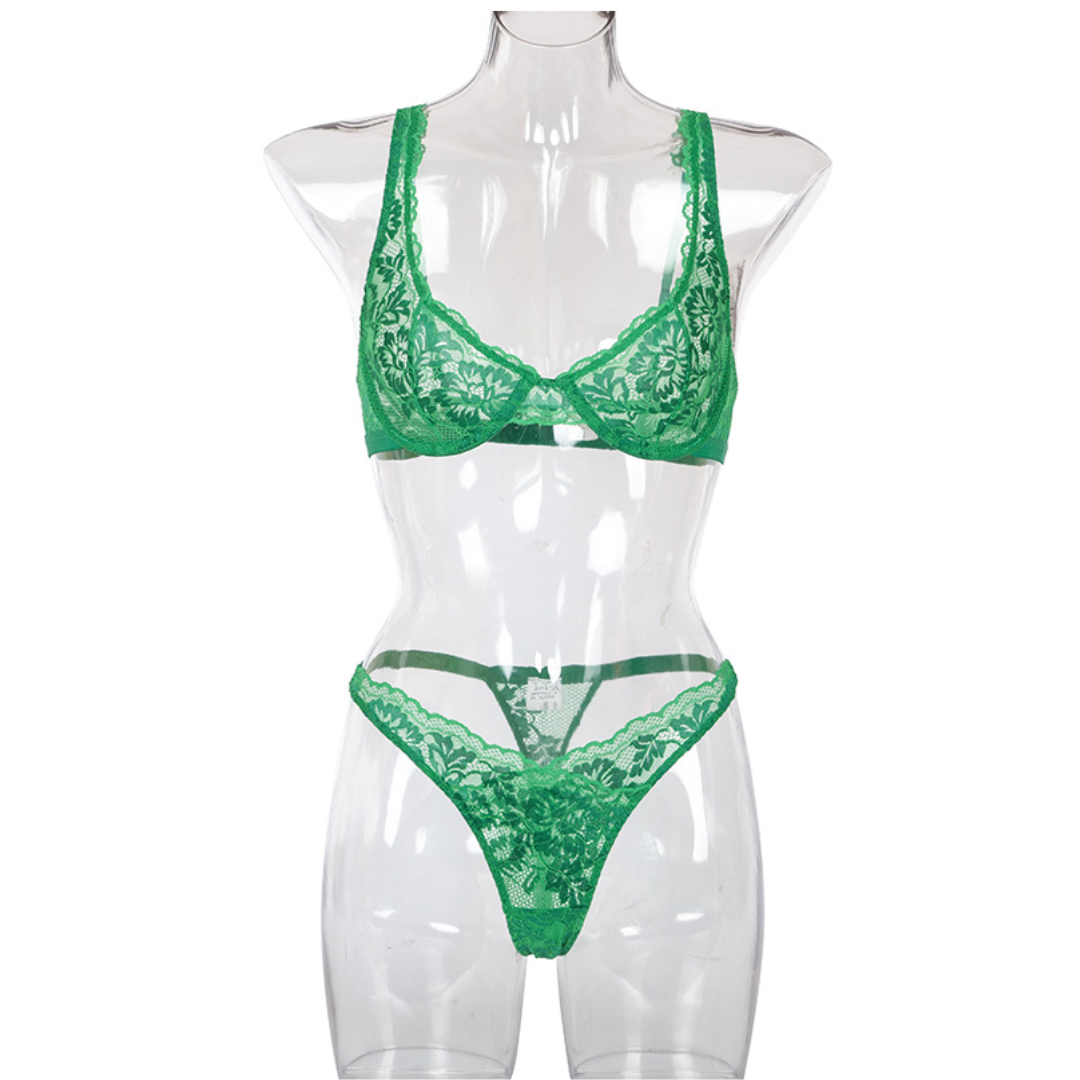 Brasileña verde scuro de microfibra FCZ  Inimar, lencería y corsetería  online femenina